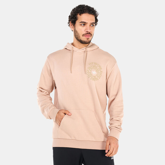 adidas Originals Men's Graphic Ozworld Hoodie Beige adidas Originals Men's Graphic Ozworld Hoodie Beige image number 0