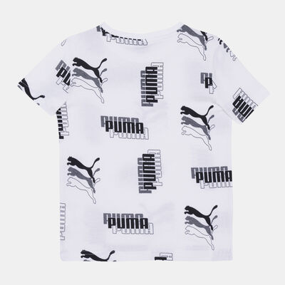 PUMA Kids' Power Allover Print T-Shirt White