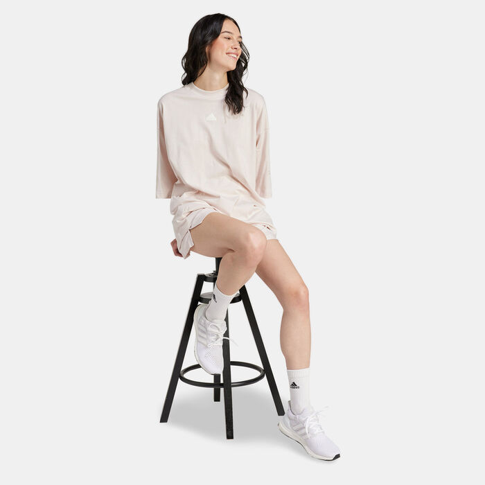 adidas Women's Embroidered T-Shirt Beige image number 2