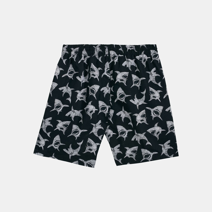 Zoggs Kids' Shadow Shark 15-Inch Swimming Shorts Blue Zoggs Kids' Shadow Shark 15-Inch Swimming Shorts Blue image number 1
