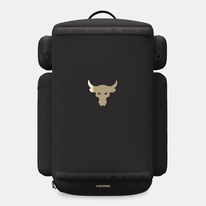 Under Armour Men's Project Rock Duffle Backpack Black Under Armour Men's Project Rock Duffle Backpack Black image number 0