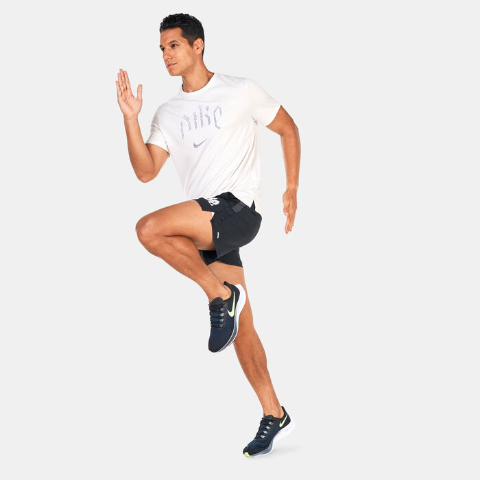 Nike Men's Dri-FIT RUN Division Miler T-Shirt White Nike Men's Dri-FIT RUN Division Miler T-Shirt White image number 2