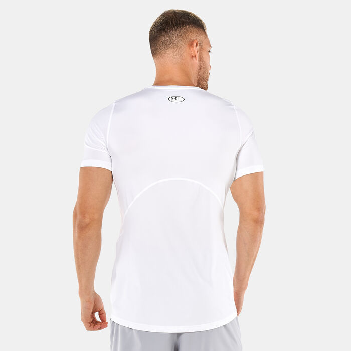 Under Armour Men's HeatGear® Armour Fitted T-Shirt White Under Armour Men's HeatGear® Armour Fitted T-Shirt White image number 1