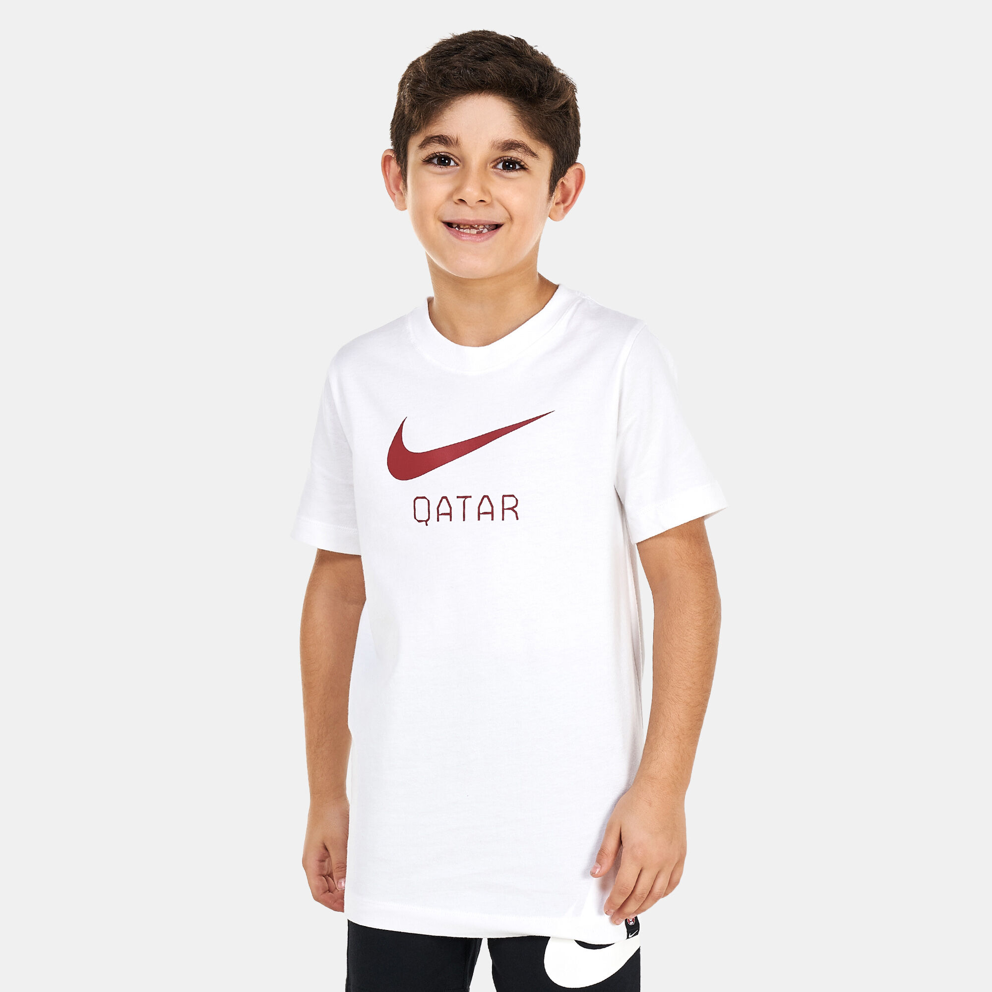 Kids Qatar Swoosh Graphic T Shirt White Nike in Qatar SSS
