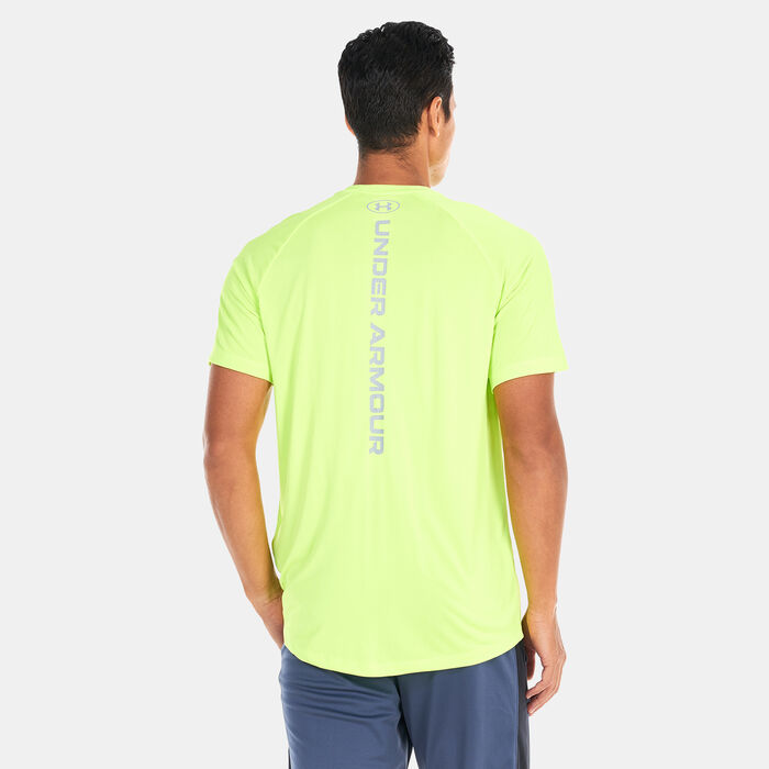 Under Armour Men's UA Tech™ Reflective Training T-Shirt Green Under Armour Men's UA Tech™ Reflective Training T-Shirt Green image number 1
