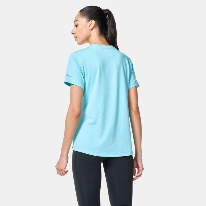Columbia Women's Sun Trek Graphic T-Shirt Blue Columbia Women's Sun Trek Graphic T-Shirt Blue image number 1