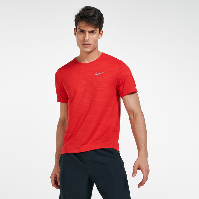 Nike Men's Dri-FIT Miler T-Shirt Red Nike Men's Dri-FIT Miler T-Shirt Red image number 0