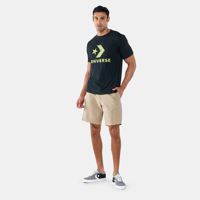 Converse Men's Reflective Cheetah Infill Star Chevron T-Shirt Black Converse Men's Reflective Cheetah Infill Star Chevron T-Shirt Black image number 2