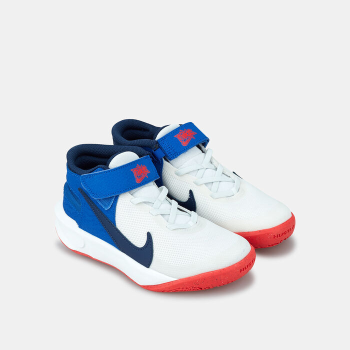 Nike Kids' Team Hustle D10 FlyEase Shoe White Nike Kids' Team Hustle D10 FlyEase Shoe White image number 1