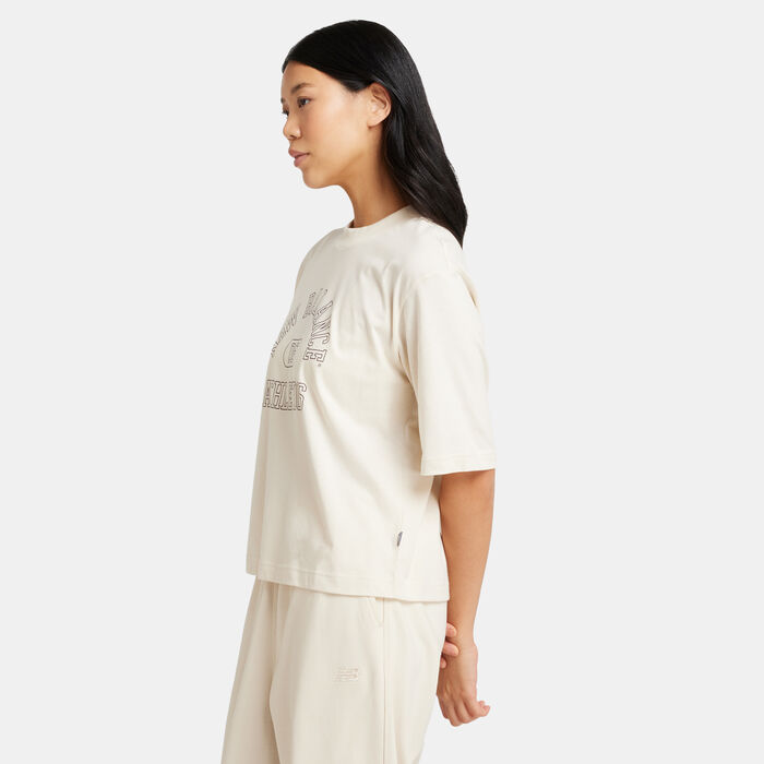 New Balance Women's Graphic Jersey T-Shirt Brown New Balance Women's Graphic Jersey T-Shirt Brown image number 2