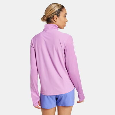 adidas Women's Own the Run 1/2-Zip Running Jacket Purple