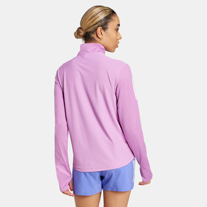 adidas Women's Own the Run 1/2-Zip Running Jacket Purple adidas Women's Own the Run 1/2-Zip Running Jacket Purple image number 1