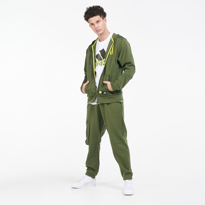 adidas Men's Performance Hoodie Green adidas Men's Performance Hoodie Green image number 2