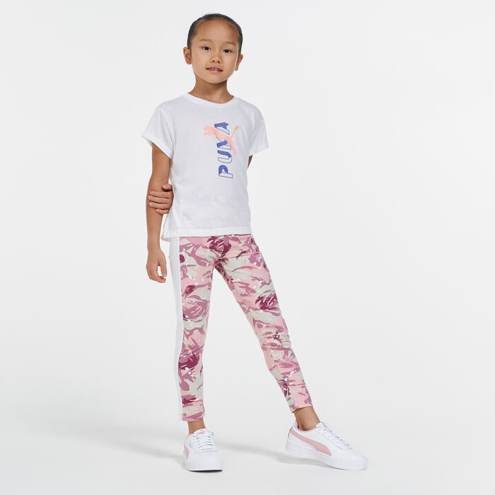 PUMA Kids' Classics Wild Leggings Pink PUMA Kids' Classics Wild Leggings Pink image number 2