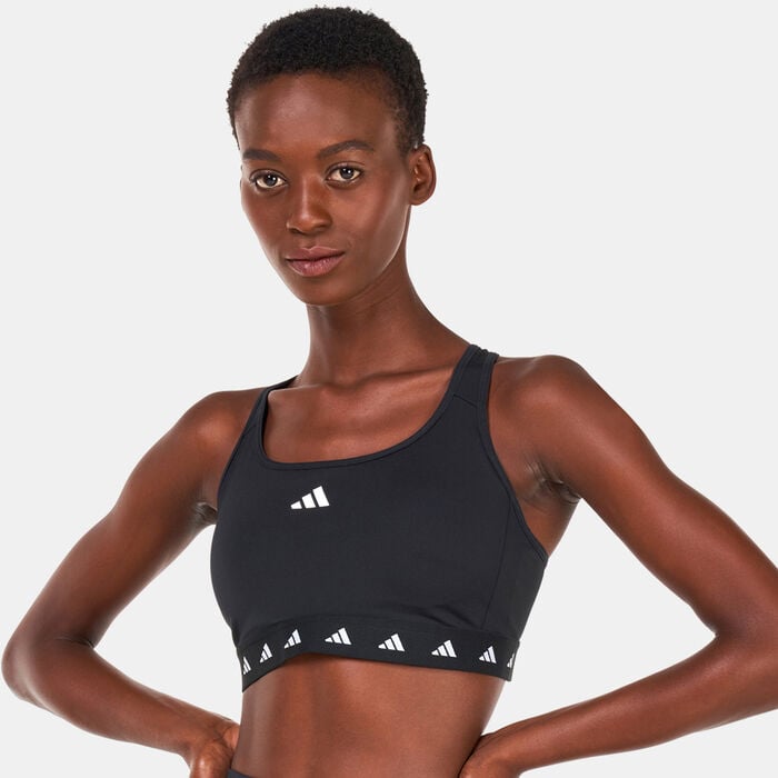 adidas Women's Powerreact Training Medium-Support Techfit Sports Bra Black adidas Women's Powerreact Training Medium-Support Techfit Sports Bra Black image number 0