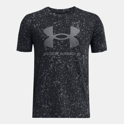Under Armour Kids' Sportstyle Logo Printed T-Shirt Black