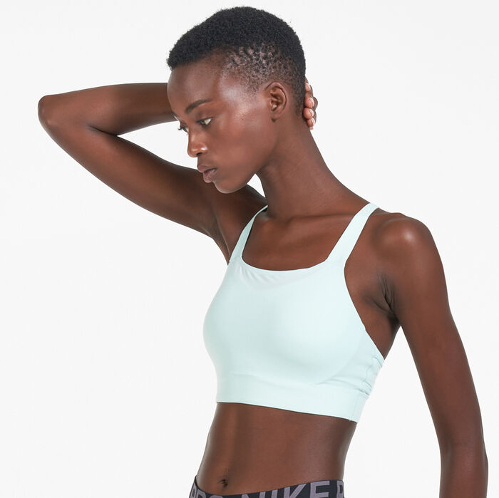 Nike Women's Swoosh Luxe Sports Bra Green image number 0