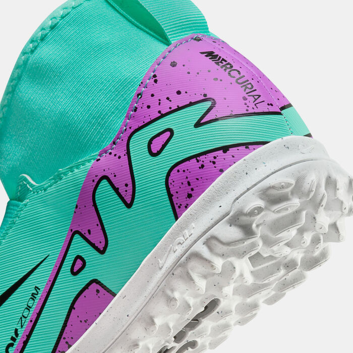 Nike Kids' Mercurial Superfly 9 Academy Turf Ground Football Shoes Green Nike Kids' Mercurial Superfly 9 Academy Turf Ground Football Shoes Green image number 4