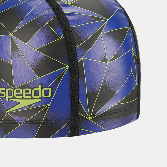 Speedo Kids' Printed Pace Swimming Cap Black Speedo Kids' Printed Pace Swimming Cap Black image number 2