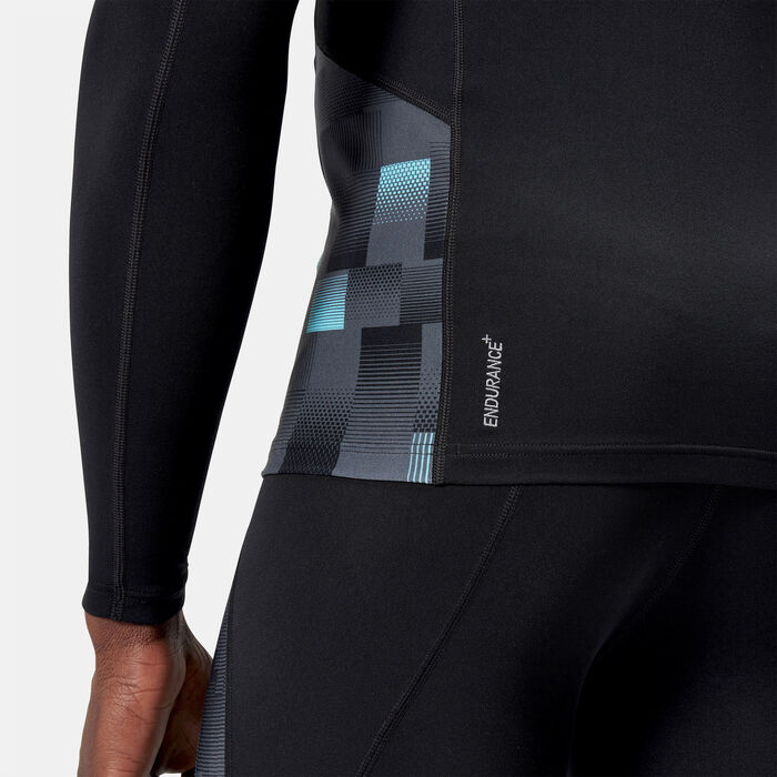 Speedo Mens Endurance+ Splice Swimming Rashguard Black Speedo Mens Endurance+ Splice Swimming Rashguard Black image number 3