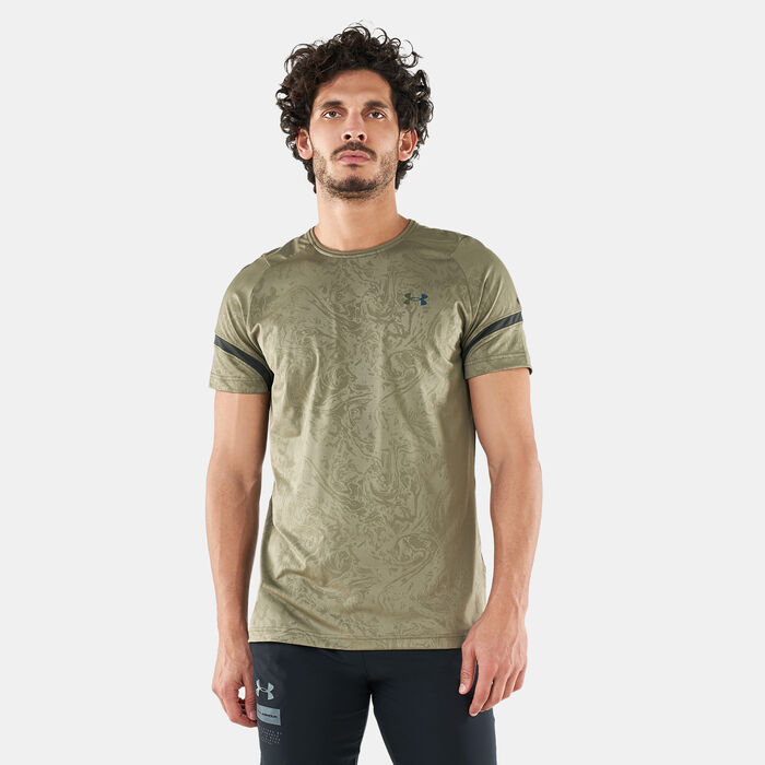 Under Armour Men's UA Rush 2.0 Emboss T-Shirt Green Under Armour Men's UA Rush 2.0 Emboss T-Shirt Green image number 0