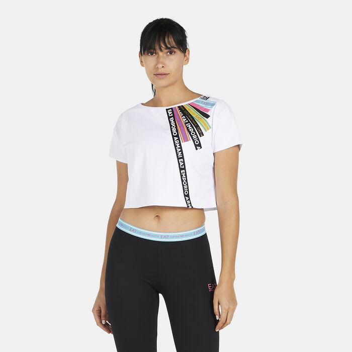 EA7 Emporio Armani Women's Logo T-Shirt White EA7 Emporio Armani Women's Logo T-Shirt White image number 0