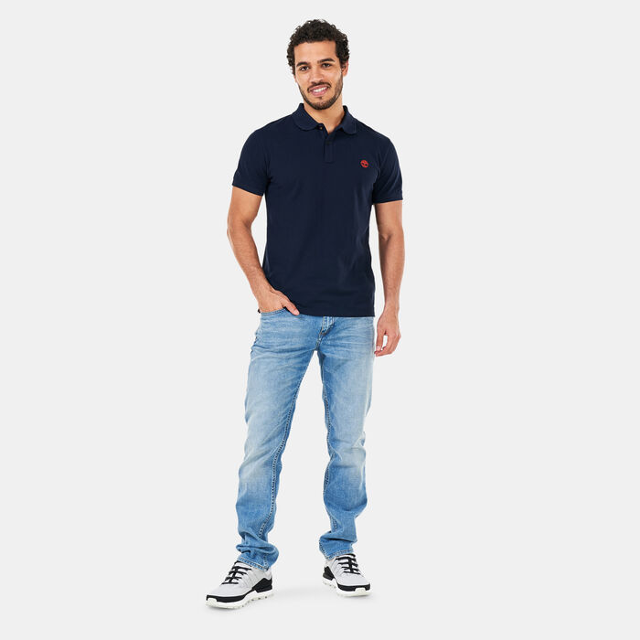 Timberland Men's Millers River Pique Polo Shirt Blue Timberland Men's Millers River Pique Polo Shirt Blue image number 2