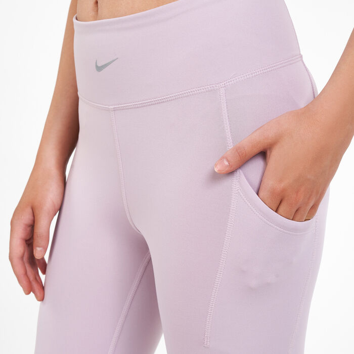 Nike Women's Pro Luxe Mid-Rise Leggings Purple image number 3