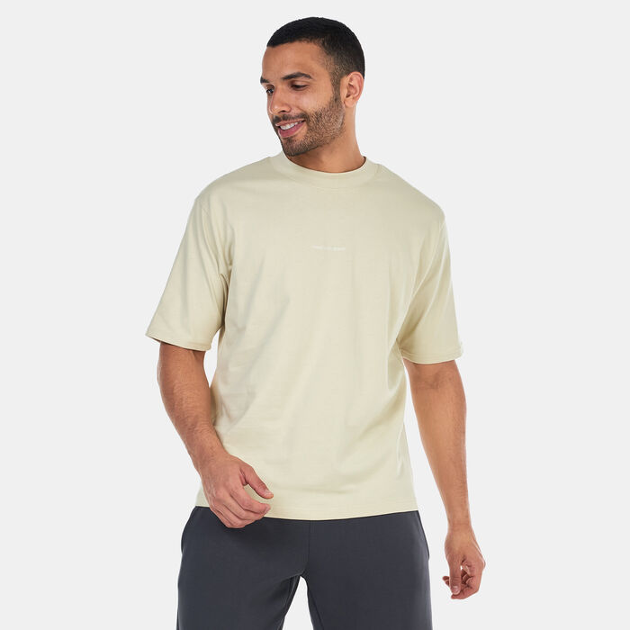 New Balance Men's Athletics Linear T-Shirt Beige New Balance Men's Athletics Linear T-Shirt Beige image number 0