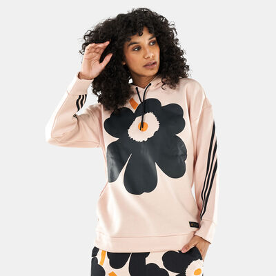 adidas Women's Sportswear Marimekko Fleece Hoodie Pink adidas Women's Sportswear Marimekko Fleece Hoodie Pink