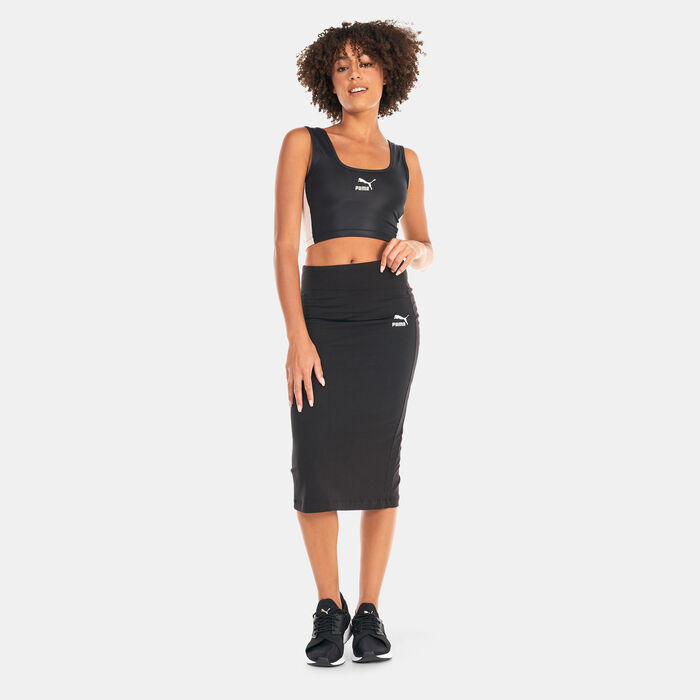 PUMA Women's T7 Long Skirt Black PUMA Women's T7 Long Skirt Black image number 2