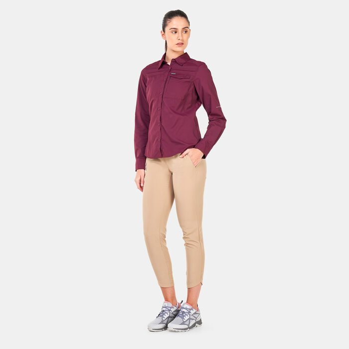 Columbia Women's Silver Ridge 2.0 Long Sleeve Shirt Red Columbia Women's Silver Ridge 2.0 Long Sleeve Shirt Red image number 2