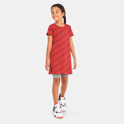 Nike Kids' Essentials Printed Dress Red