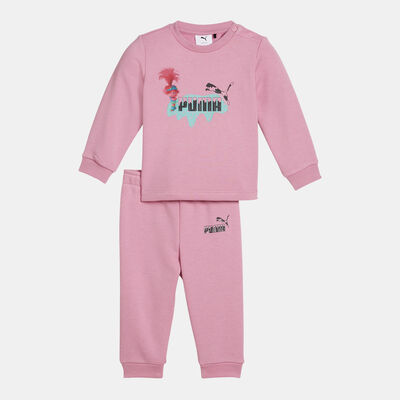 PUMA Kids' x Trolls Minicat Sweatshirt and Sweatpants Set Pink