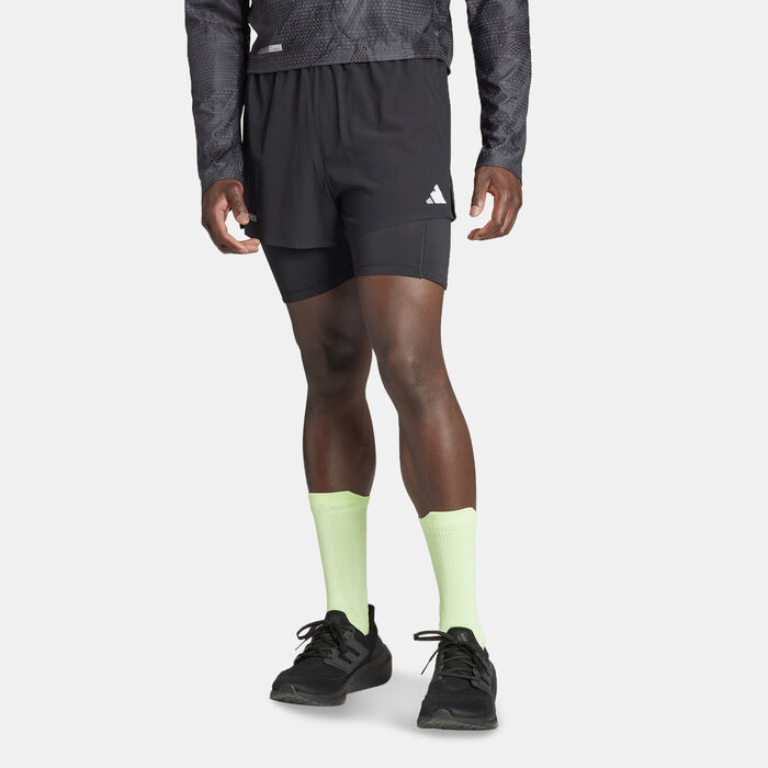 adidas Men's Ultimateadi 2-In-1 Running Shorts Black image number 0