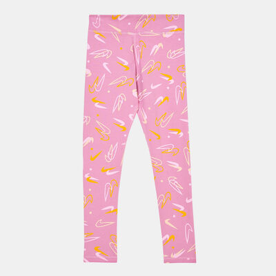 Nike Kids' Sportswear Essential Mid-Rise Leggings (Older Kids) Pink