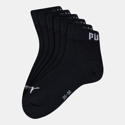 PUMA Plain Quarter Ankle Socks (3 Pack) Black