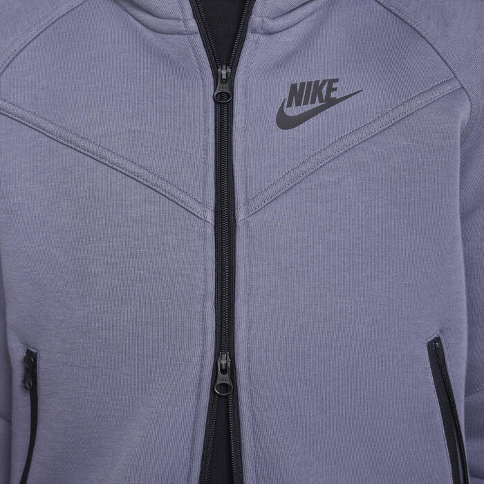 Nike Kids' Sportswear Tech Fleece Full-Zip Hoodie Blue image number 3