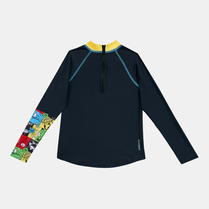 Zoggs Kids' Sci-Fi Zip Sun Top Black Zoggs Kids' Sci-Fi Zip Sun Top Black image number 1
