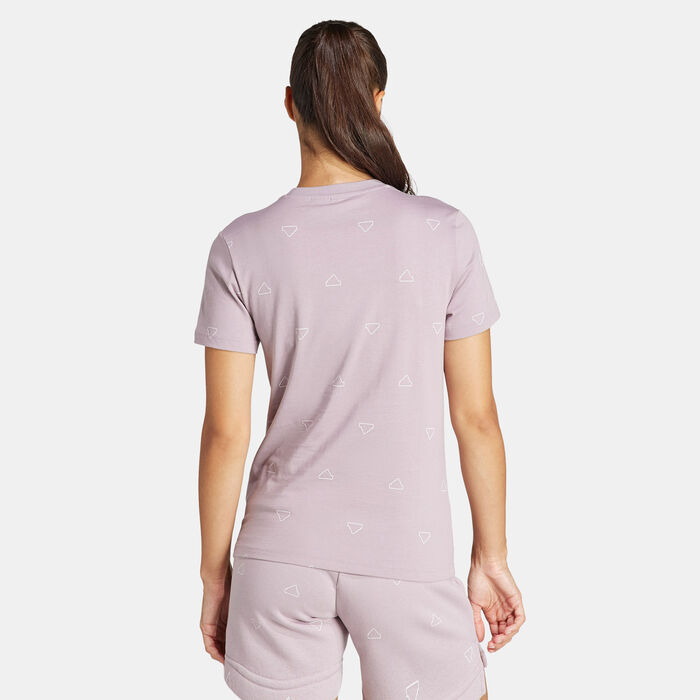 adidas Women's Essentials Monogram T-Shirt Purple adidas Women's Essentials Monogram T-Shirt Purple image number 1
