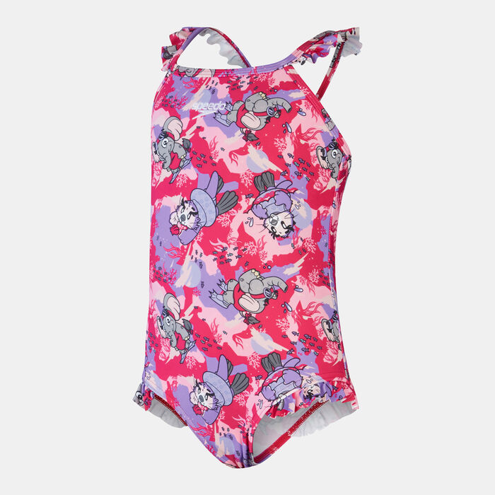 Speedo Kids' Learn to Swim Frill Thinstrap Swimsuit (Baby and Toddler) Pink image number 0