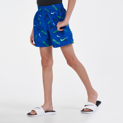 Nike Swim Kids' Logofetti Lap 4-inch Shorts Blue