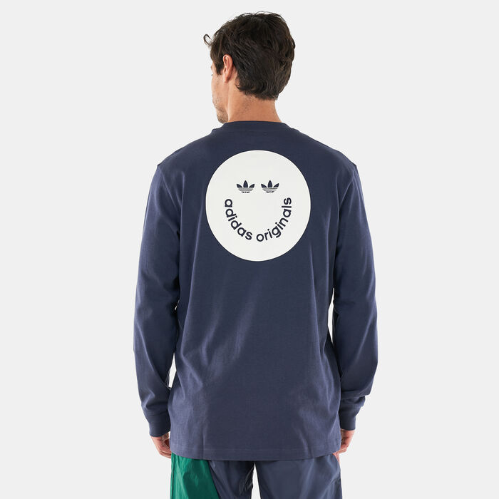 adidas Originals Men's Long Sleeve Graphic T-Shirt Blue adidas Originals Men's Long Sleeve Graphic T-Shirt Blue image number 1