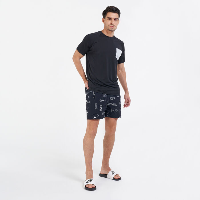 Nike Swim Men's Hydroguard Swimming T-Shirt Black Nike Swim Men's Hydroguard Swimming T-Shirt Black image number 2