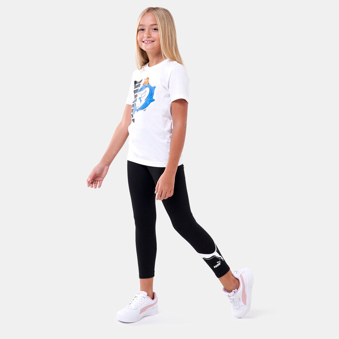 PUMA Kids' POWER Logo Leggings Black image number 2