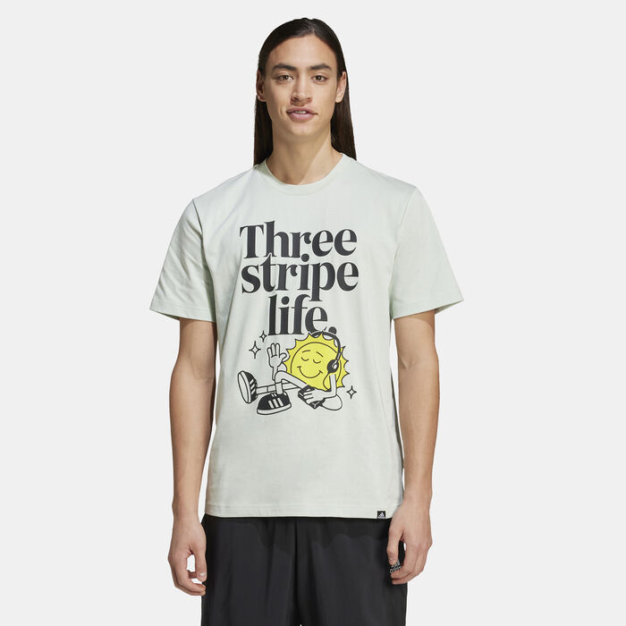 adidas Men's Positivity Graphic T-Shirt Green adidas Men's Positivity Graphic T-Shirt Green image number 0