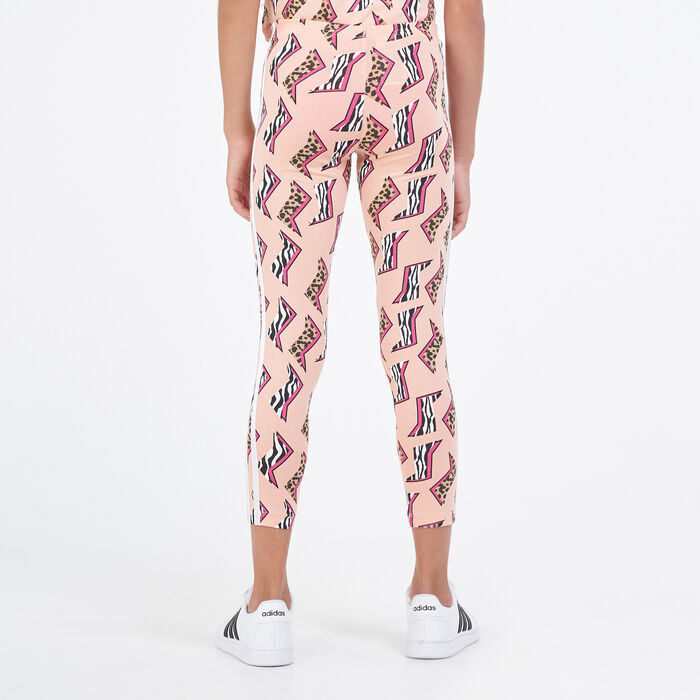 adidas Originals Kids' Allover Print Leggings Pink adidas Originals Kids' Allover Print Leggings Pink image number 1