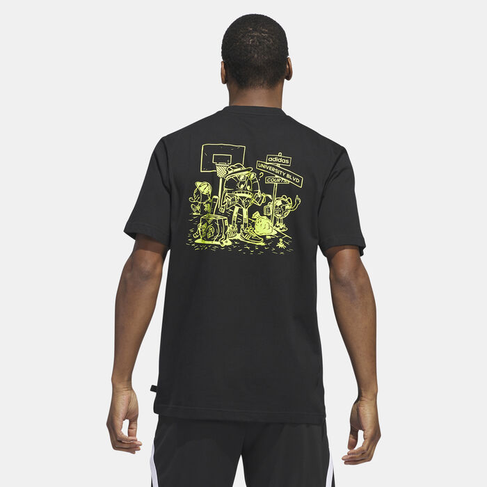 adidas Originals Men's Lil Stripe Crossroads Graphic T-Shirt Black adidas Originals Men's Lil Stripe Crossroads Graphic T-Shirt Black image number 1