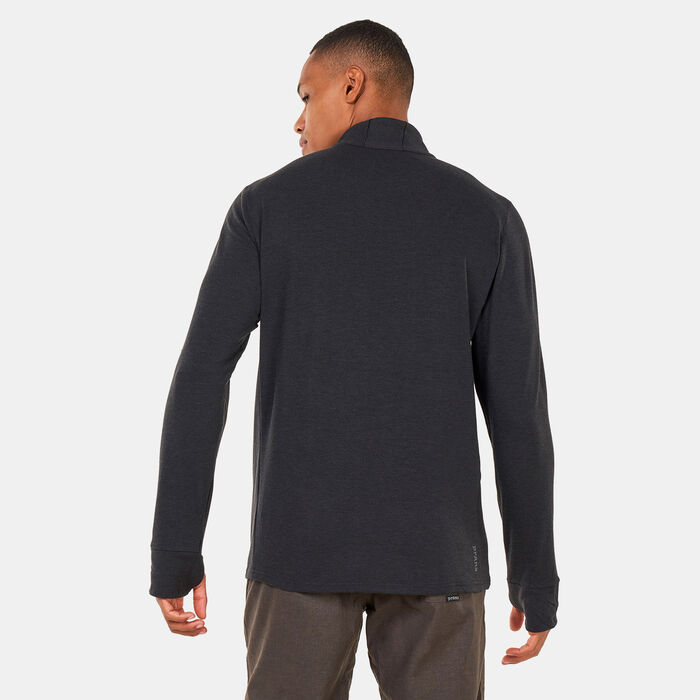 prAna Men's Altitude Tracker 1/4 Zip Sweatshirt Black prAna Men's Altitude Tracker 1/4 Zip Sweatshirt Black image number 1