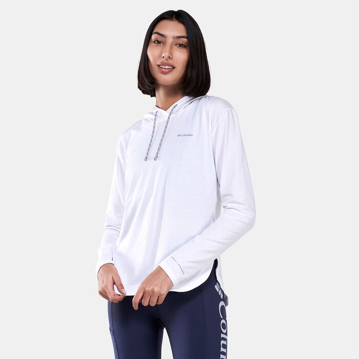 Columbia Women's Sun Trek™ Hooded Pullover Hoodie White Columbia Women's Sun Trek™ Hooded Pullover Hoodie White image number 0